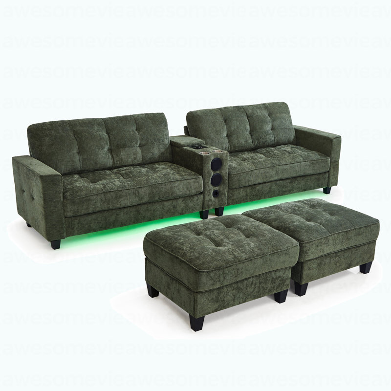 Canapé modulaire Modern, Chenille verte
