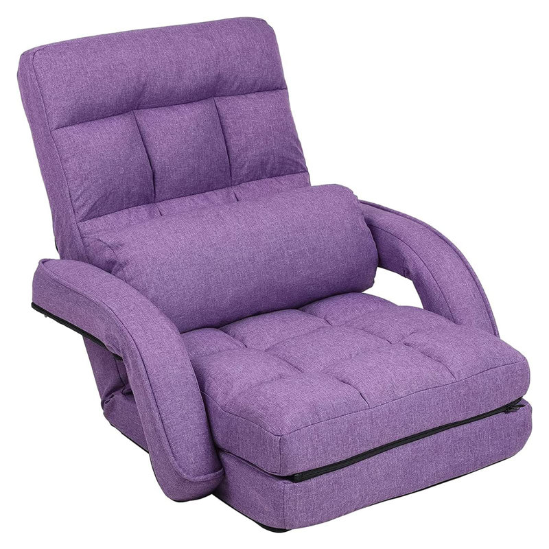 Fauteuil de jeu inclinable pour adultes avec accoudoirs, Mauve