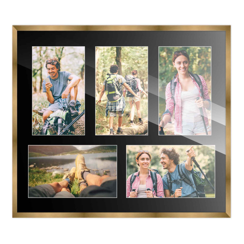 Cadre en bois, 4 po x 6 po, 12 po x 14 po, Bronze / noir