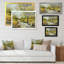 «Summer River Landscape», reproduction sur toile flottante-333438892-333438894