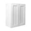 Armoire murale 2 portes et 2 tablettes en bois massif