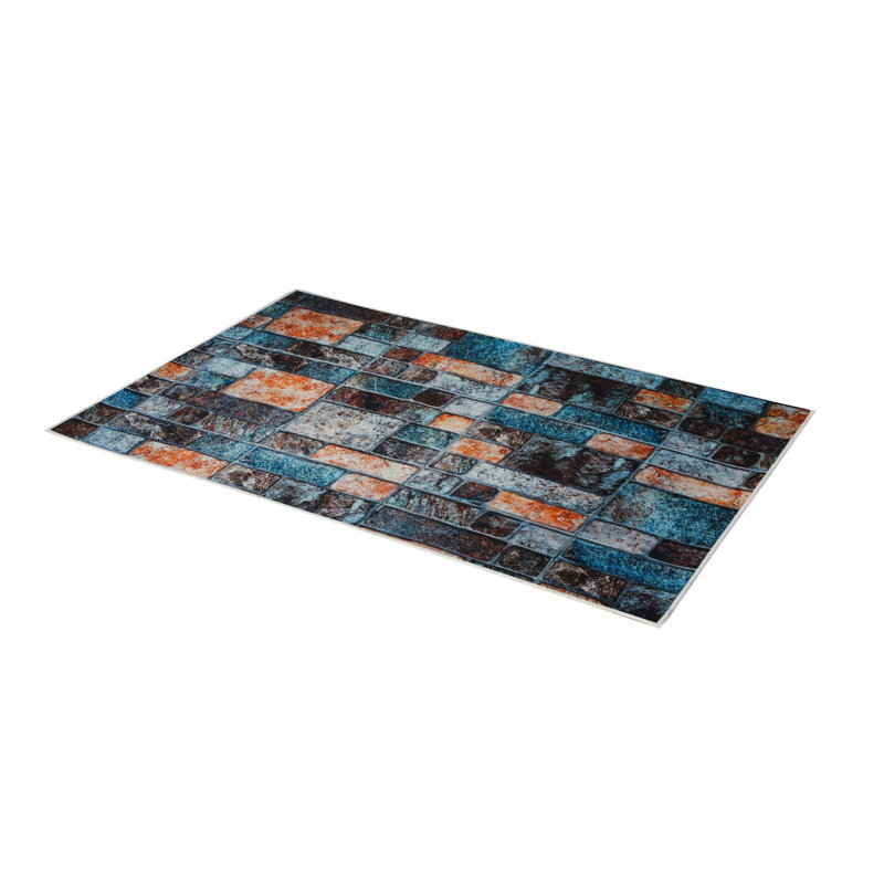 Premium Woven Carpet, 5.2 x 7.5 ft, 100% Polyester, Antibacterial, Non-Slip Underside, 0.3 in Pile Height | Machine Washable, 3D Digital Print | Perfect for Living Room, Bedroom & Office Décor