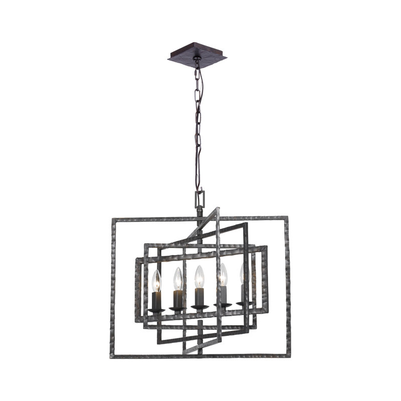 Kilmarnock 5 - Light Raw Steel Square/Rectangle Pendant, Steel