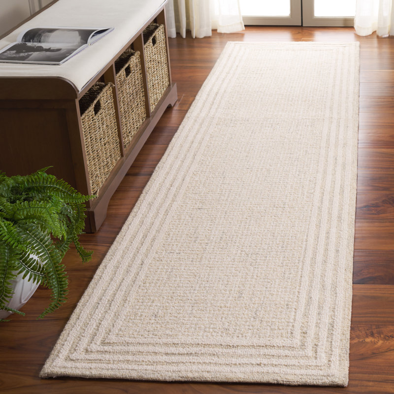 Tapis gris / ivoire Ebony 425, Tapis de couloir 2 pi 3 po x 9 pi