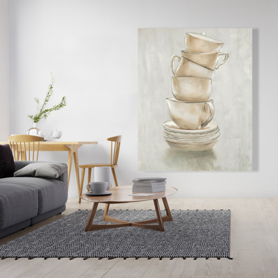 Gray Still Life Canvas Coffee Mugs - Elegant Home Decor