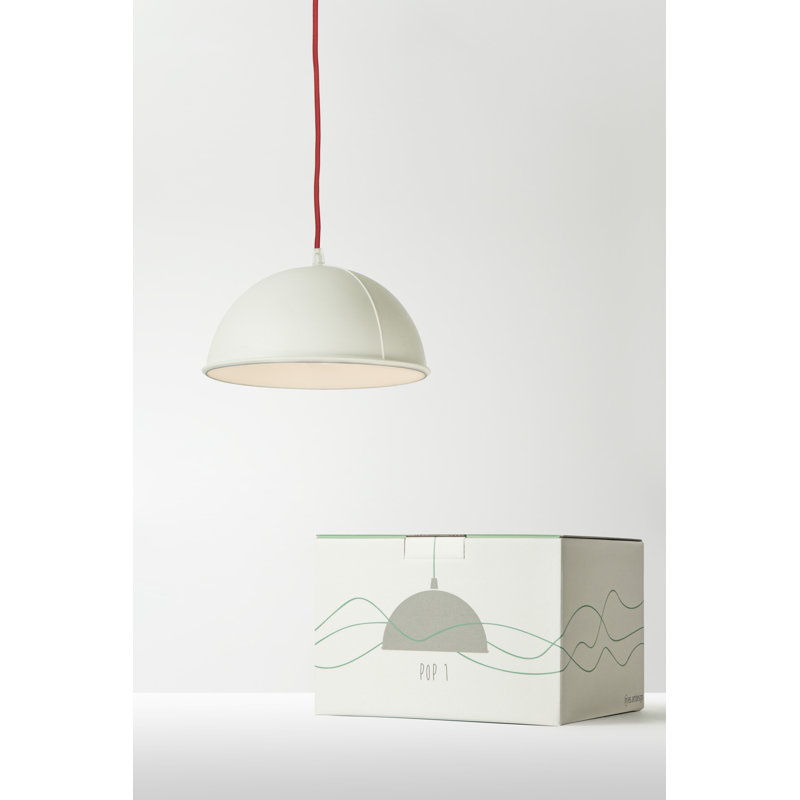 Be.pop 1 - Light Dome Pendant, White, Red