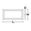 Plafonnier encastré à DEL Lugan - P 12 po x l 24 po - nickel satiné-757219814-786127839