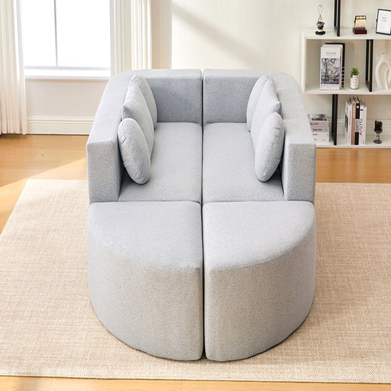 Canapé modulaire Boneless Couch, Boucle gris