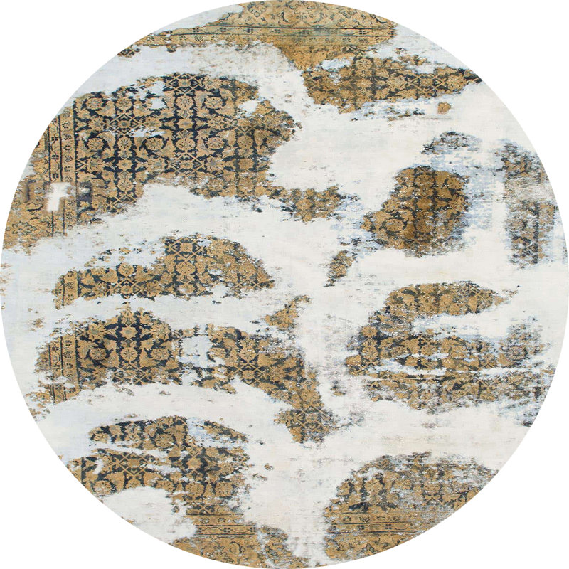 Tapis abstrait moderne 878, Rond 8 pi