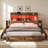 Sherell King Size Bed Frame with 4 Storage Drawers,Brown-100845097-100845098