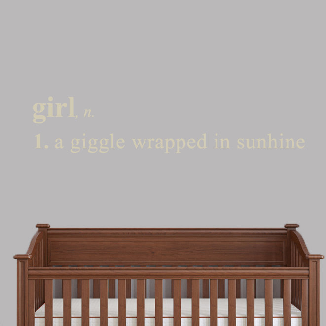 Décalcomanie murale fille, Beige