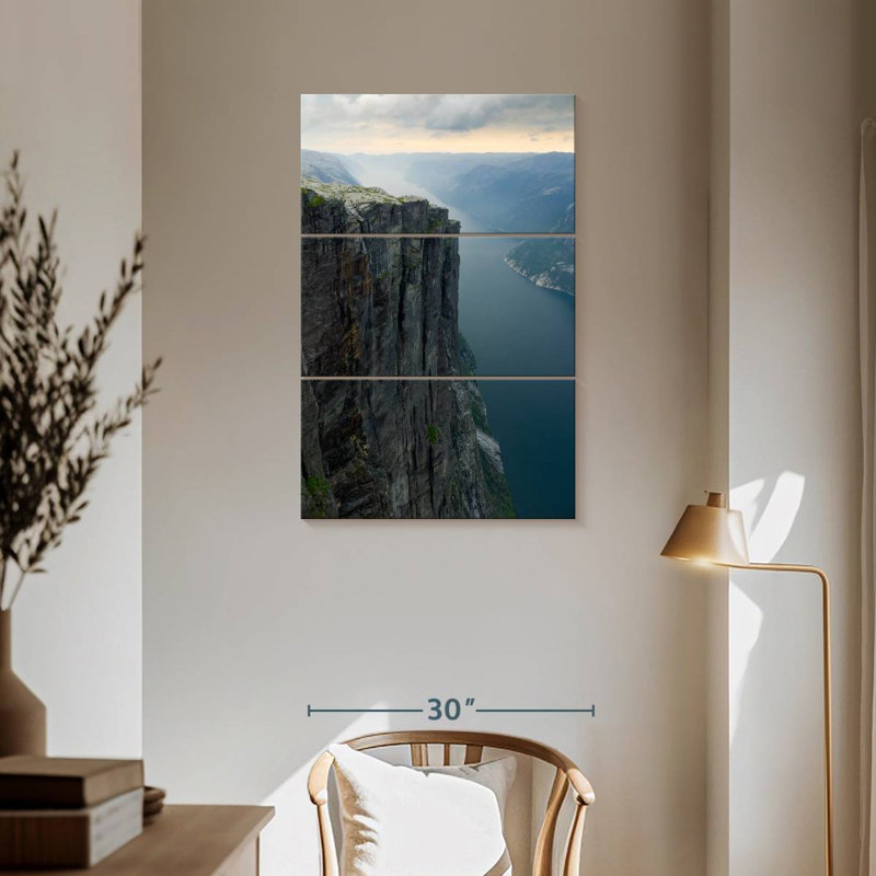Scène de montagne Gillard Kjerag, H 57 po x l 36 po