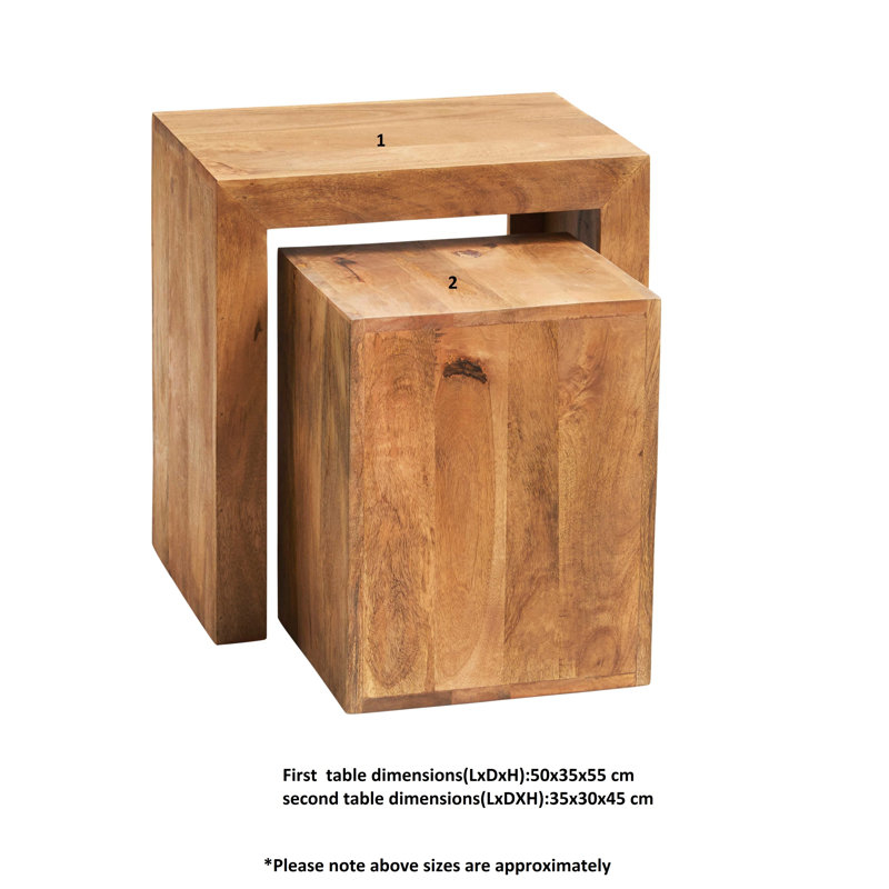 Sachem Solid Wood Sled Nesting Tables