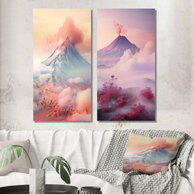 «Volcano Volcanic Dream», ensemble d'art mural sur toile Volcano