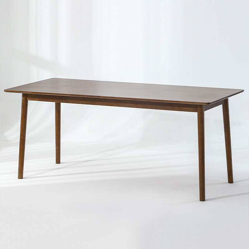 Table de salle à manger rectangulaire en bois massif brun noisette, H 29,53 po x L 86,61 po x l 39,37 po