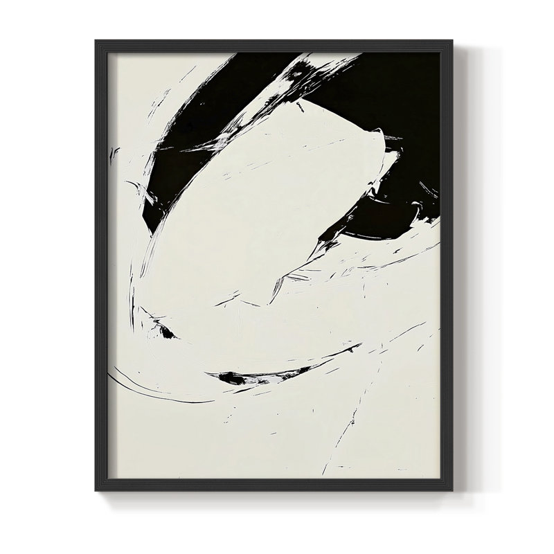 Floral X, reproduction encadrée prête à être accrochée, fabriquée aux États-Unis, H 14 po x l 11 po, Noir