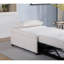 Moderne convertible blanc avec siège et coussin décoratif en tissu 1pc