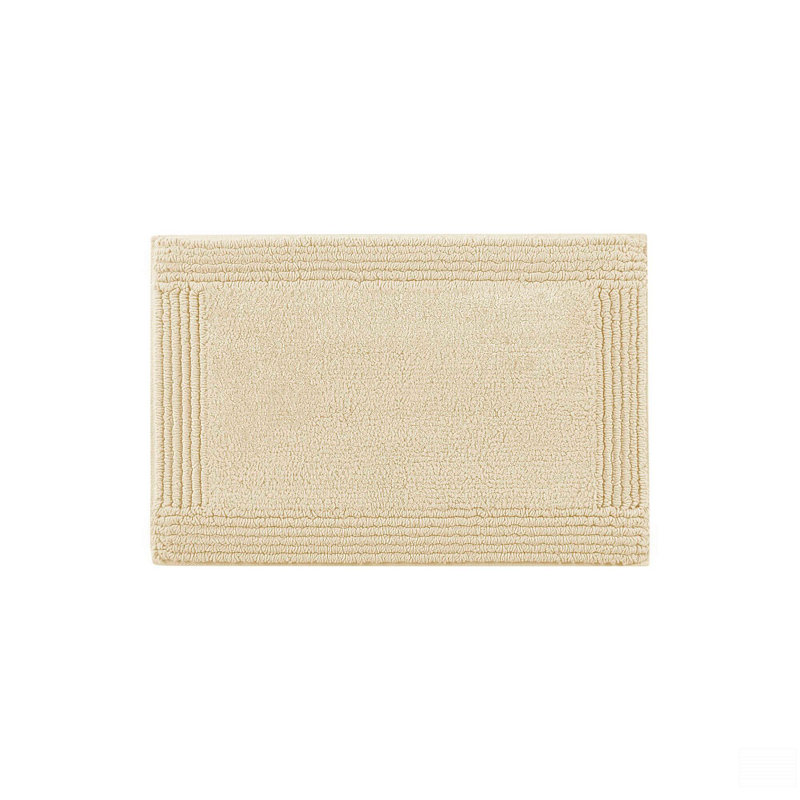 1 tapis de salle de bain réversible 100% coton touffeté à 3 000 g / m² 17 po x 24 po, Simple - L 24 po x l 17 po