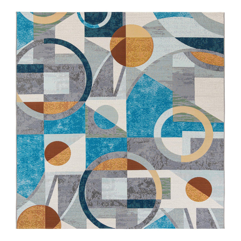 Keazia Indoor/Outdoor Area Rug, Square 7'10"