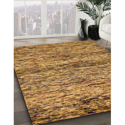 Tapis brun en laine Power Loom