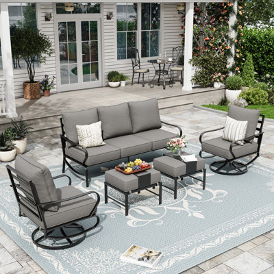 Vanwagenen 5-Person Patio Conversation Set With Cushion by Red Barrel Studio