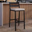 Tabouret de bar Chelsea Patio avec structure en aluminium thermolaqué et coussin amovible-105653550