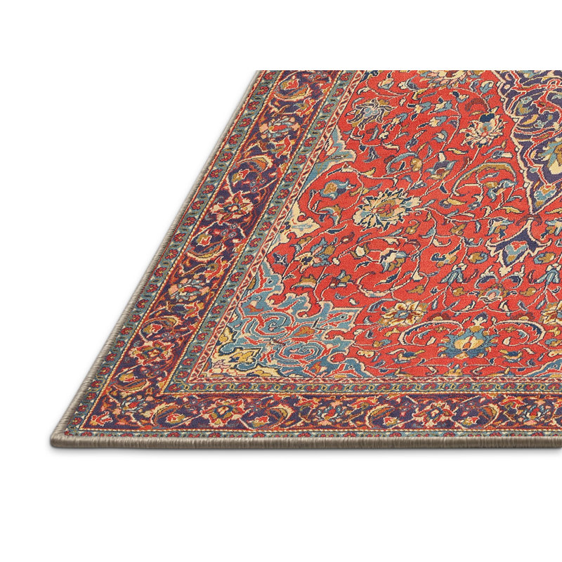 Tapis oriental rouge Elen, Rectangle 7 pi x 9 pi