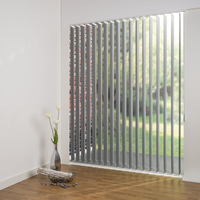 Blackout Vertical Blind, 180cm L x 180cm W, 12.7cm, Dark grey
