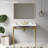 Console Bathroom  Vanity Set,Wall-Mounted Ceramic Vanity & Freestanding Stainless Steel Support Legs-1051055673-1042188059-1042702385