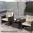 Davayah Square Wicker Outdoor Side Table With Umbrella Hole , 22'' in. W 22'' in. D