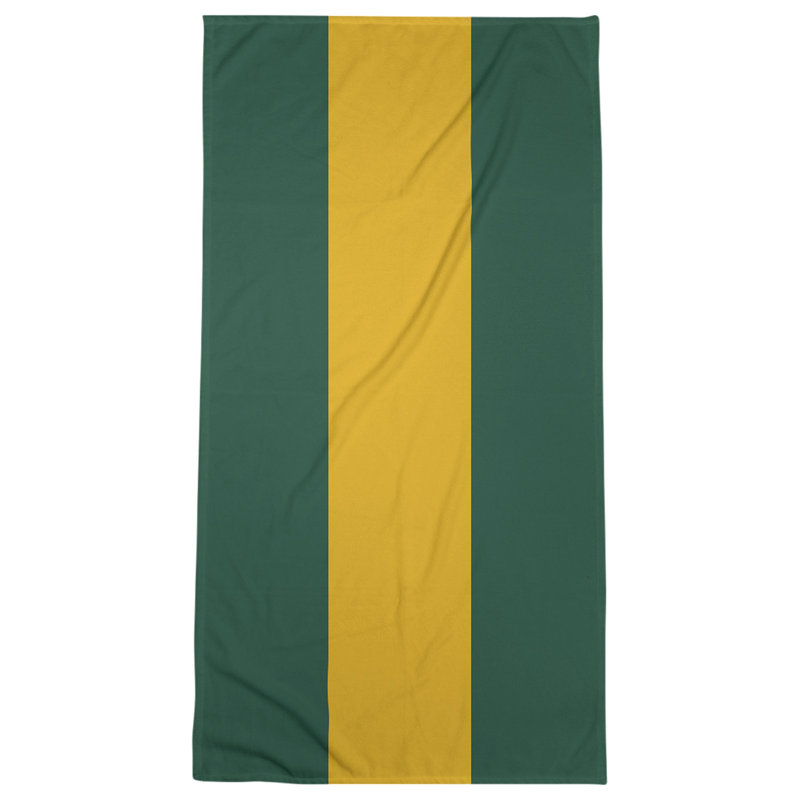 Lightweight Bath Towel, Forest Green/Harvest Gold/Forest Green, Poly/Cotton