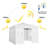 10x10 FT One-Push Pop Up Canopy Tent with 4 Side Walls and Roller Bag-109652525