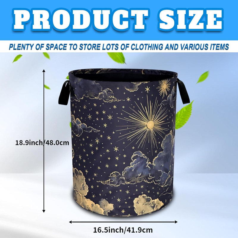Magnifique panier à linge Sun Stars Moon