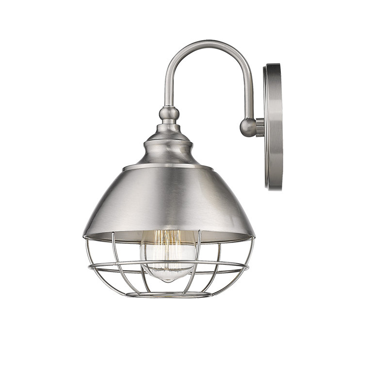 Applique murale à bras 1 lumière Medici, Nickel satiné