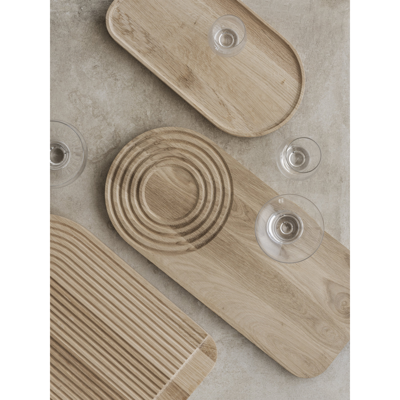 ZEN Oak Wood Cutting Board, 12.6"L x 6.7"W x 0.8"D