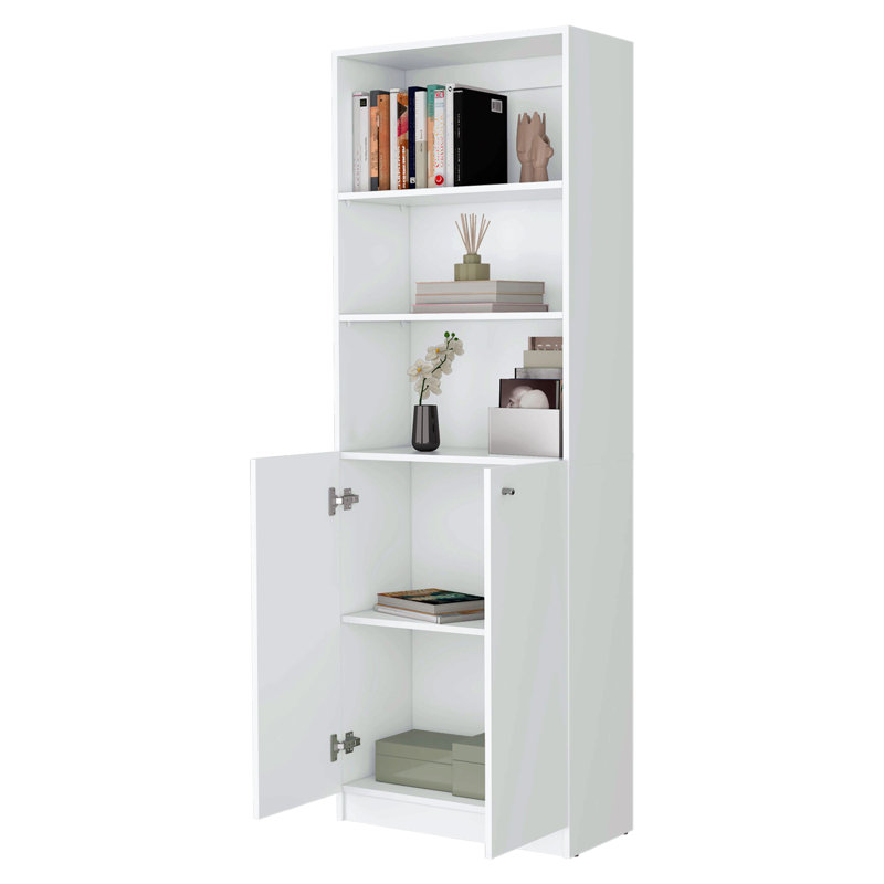 White 2-Door Bookcase, Ideal Home Office Furniture