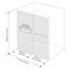  Porte de douche coulissante moderne de 51 à 54 po x H 72 po, verre trempé de 1/4 po (6 mm), cadre en aluminium noir mat-114851572-124845550