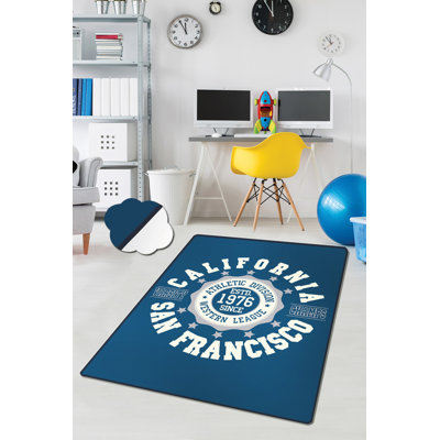 Machine Washable Area Rug, 100% Polyester, 4.6 x 6.2 Feet | Antibacterial, Non-Slip Underside, Pile Height: 0.4 Inches | Durable & Easy Care, Perfect for Living Room, Bedroom, and Dining Areas