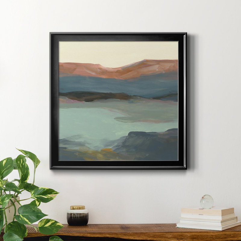 "Rolling Bluff", art textuel sur toile, H 34,5 po x l 34,5 po x P 1,5 po, Toile noire