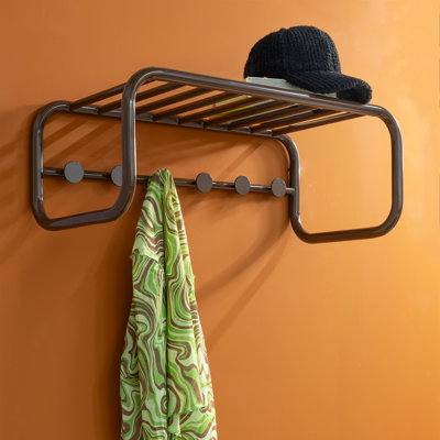 Retro Steel Wall 5 - Hook Coat Rack