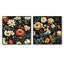 Emilien - Ensemble de 2 collages floraux carrés-101844840-101844841