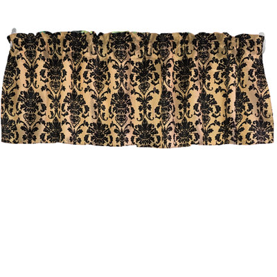 Floral Poplin Damask Window Valance 58" Wide