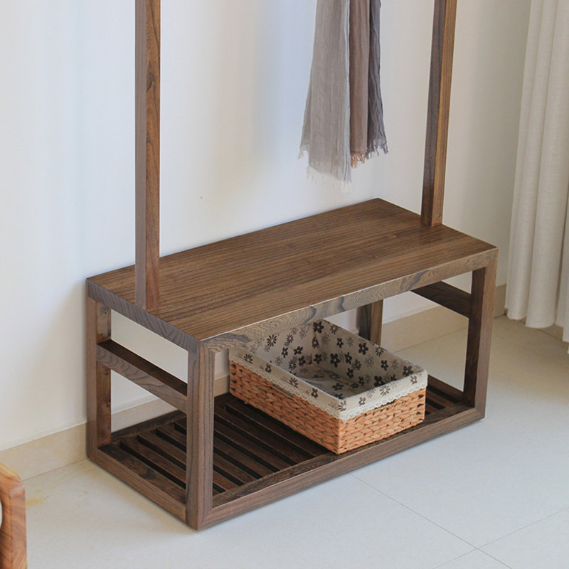 Elegant Wardrobe Cabinet with Sturdy Mortise, Walnut
