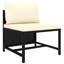 Ensemble de canapé modulaire d'extérieur 9 pièces Nilo avec rotin noir Nilo
