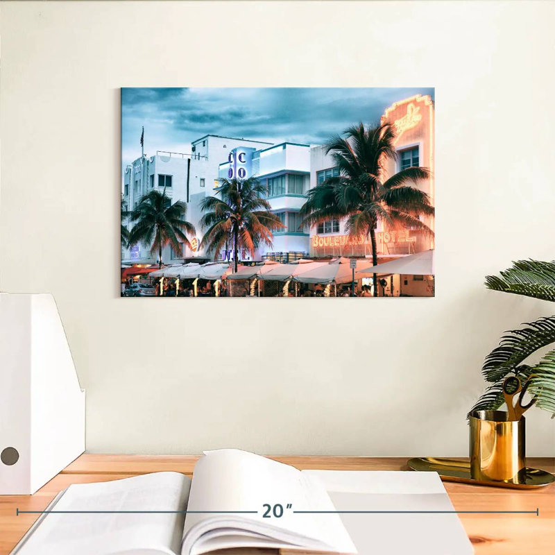 Sirci Ocean Drive coloré, H 8 po x l 12 po