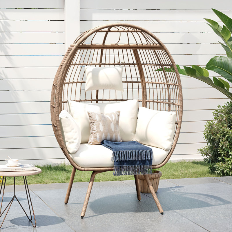 Chaise d'extérieur avec support Febe, Beige