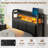 Franzi Bed with Storage Headboard, Bed Frame with 4 Storage Drawers, Charging Station and RGB  LED Lights-1306398870