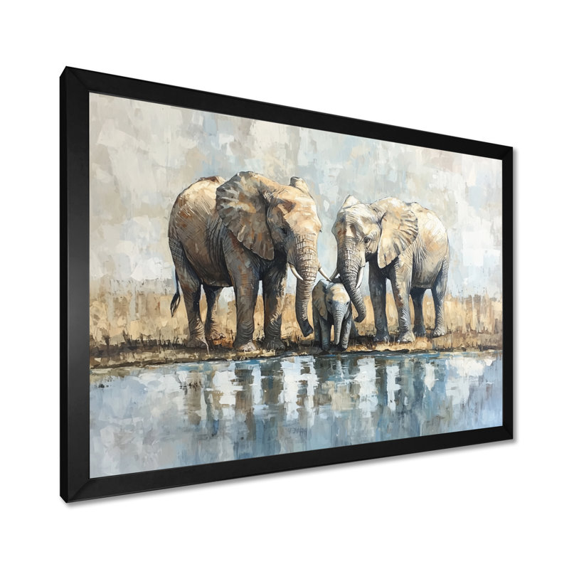 Gumbs - Animals Wall Art, H 30 po x l 40 po, Reproduction encadrée d'une seule photo, Noir, noir, noir, noir
