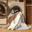 Tapis beige en tissu délavé à la machine Aguilar-1381073363