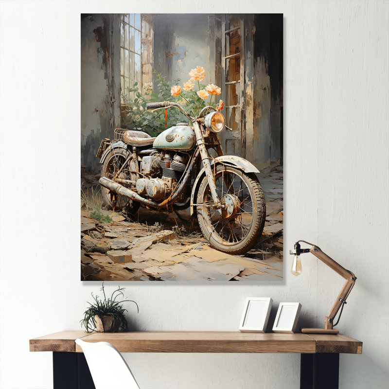 Impressionniste à vélo II sur toile, H 32 po x l 24 po x P 1 po, Toile tendue